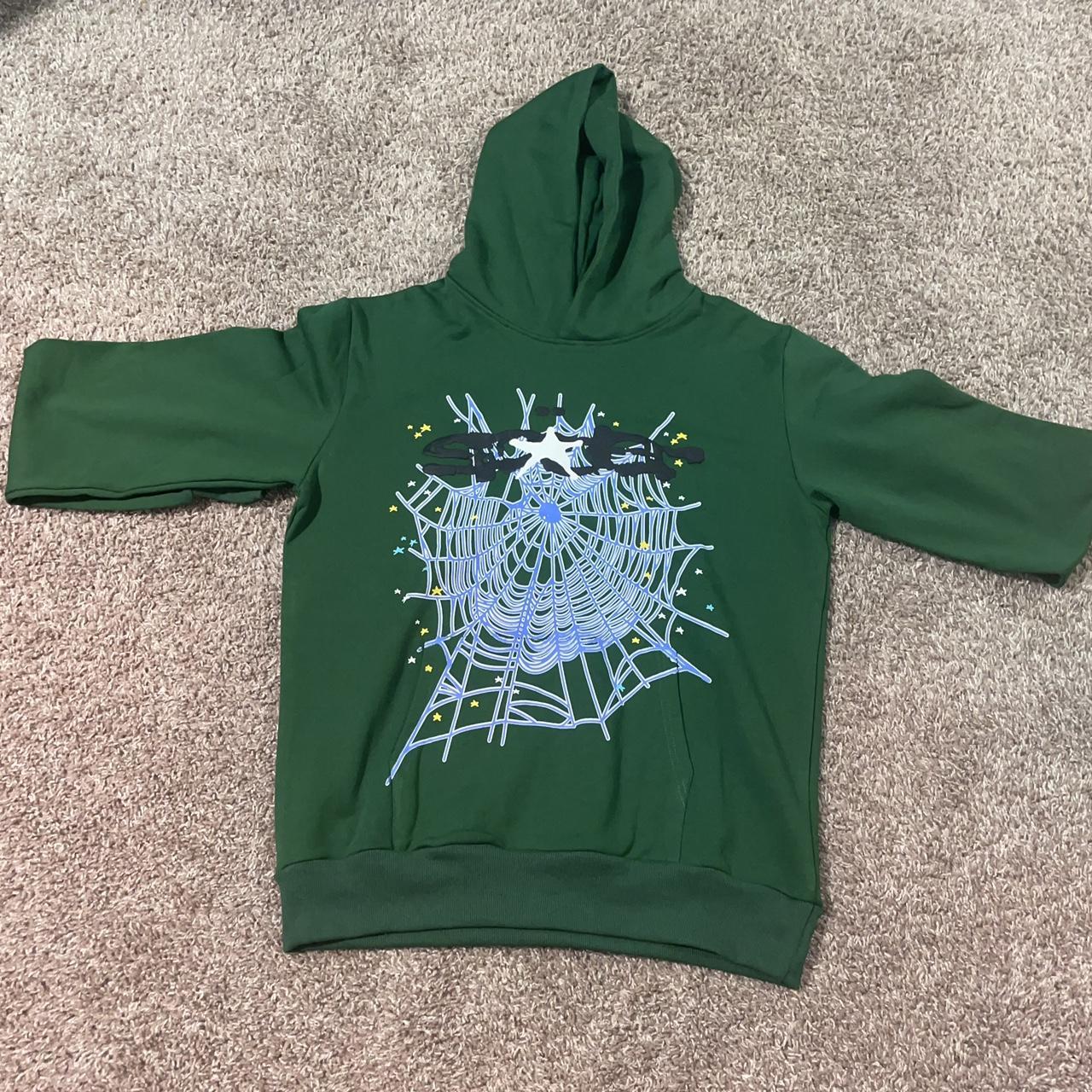 Green Sp5der Web Hoodie Green Spider Web Hoodie - Image 1