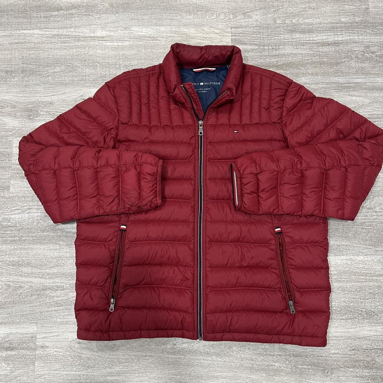 Tommy Hilfiger Men's Red and Burgundy Jackett Tommy Hilfiger Men's Red and Burgundy Jacket - Image 1