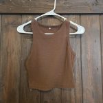 Women's Brown Crop-top