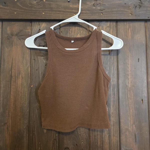Women's Brown Crop-top