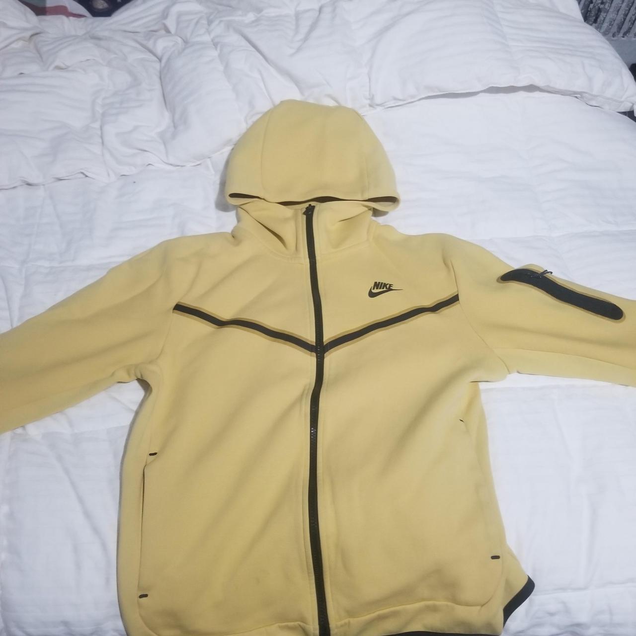 Yellow NIKE tech Jacket Nike Men's Yellow and Cream Jacket - Image 1