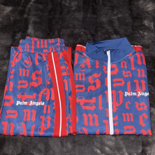 Palm Angels Men's Blue and Red Jumpsuit