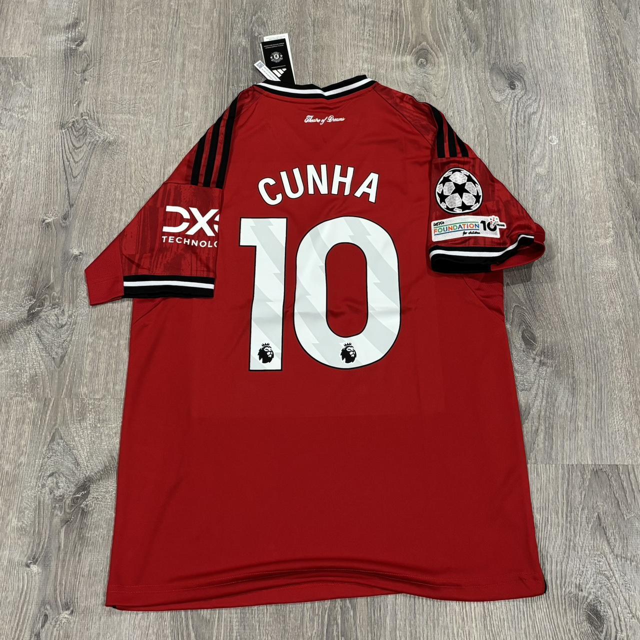 man u Matheus Cunha Manchester United Home Jersey 25/26 - Image 1