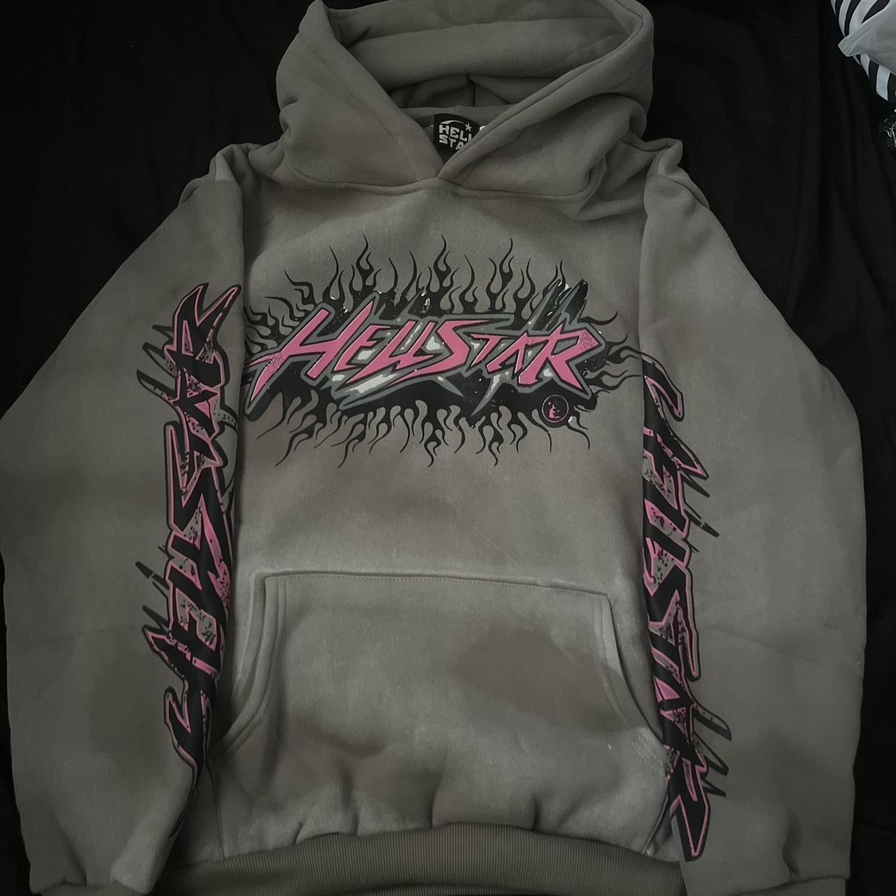 Hellstar grey and pink hoodie Hellstar grey and pink hoodie - Image 1