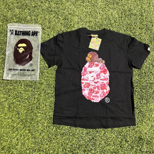 Black  And Pink Bape Shirt