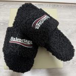 Balenciaga Men's Black Slides - Image 2