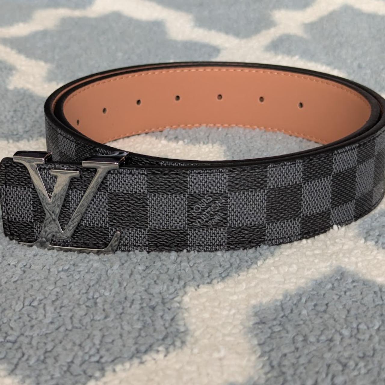 P0 - 2026-10-09T114829.195 Men's Black and Silver LV Belt - Image 1